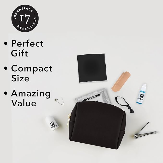 Pinch Provisions Gym Kit, includes 15 Personal Care Essentials for Wellness & Beauty, Perfect for Gifts, Gym Bags, Duffle Bags & Lockers (Black)
