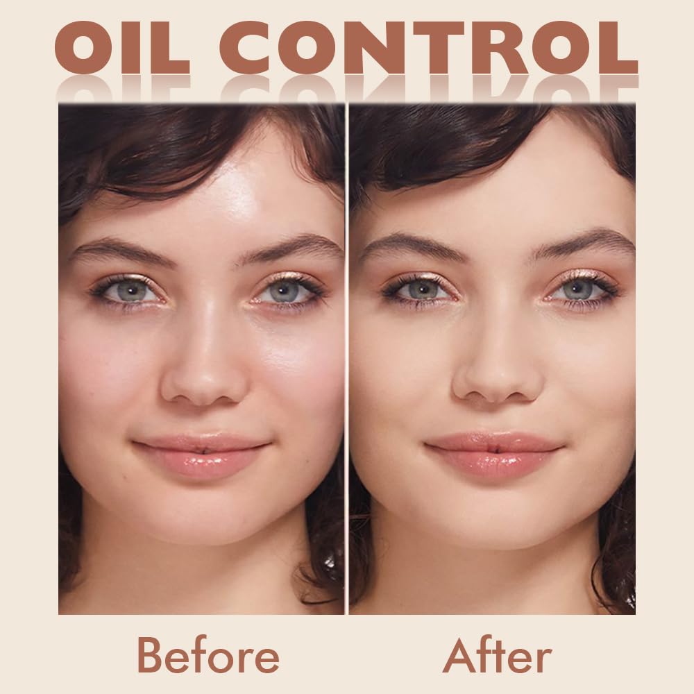 evpct Oil Control Pressed Face Powder Compact for Women, Translucent Setting Powder Makeup Foundation for Women, Waterproof Long Lasting Lightweight, polvo compacto de maquillaje, 130 True Beige