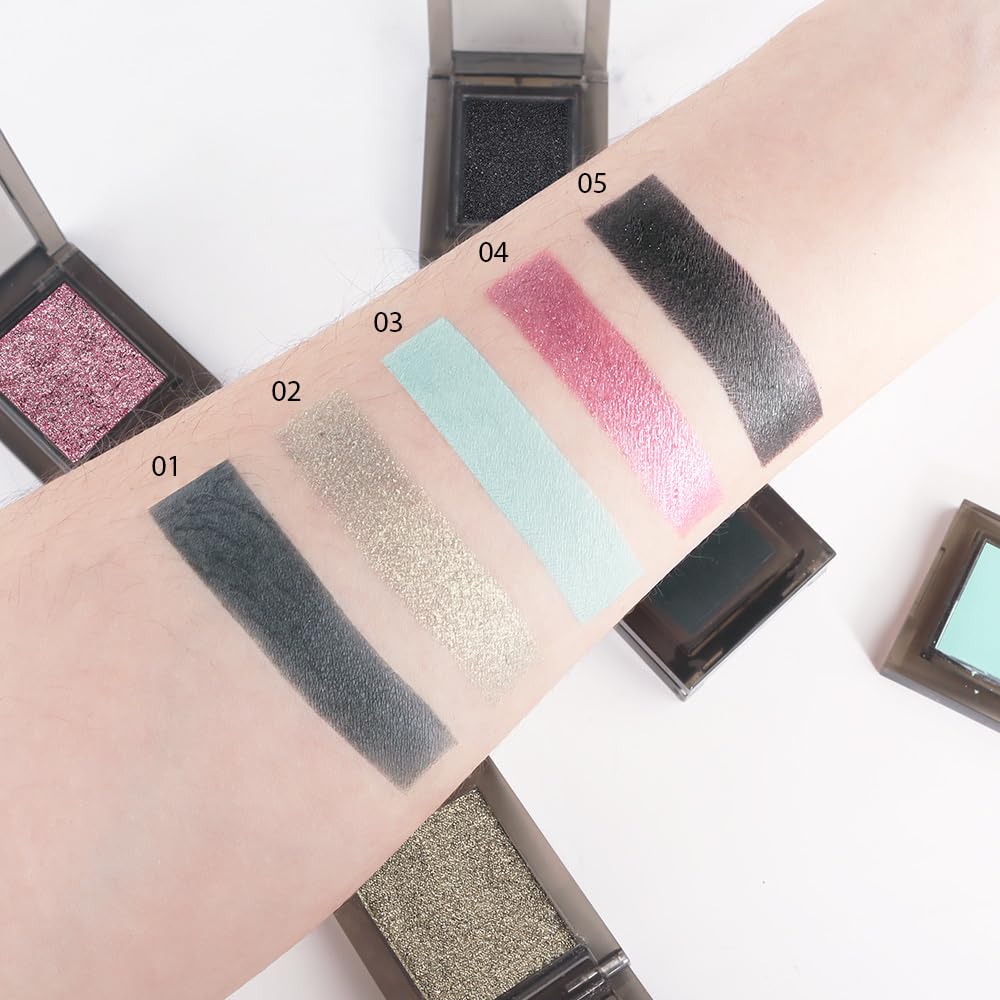 Single Nude Grey Matte Eyeshadow,Monochrome Eye Shadow,Apply Makeup Easily,Matte Pressed Powder Single Eyeshadow,24 Hour Eye Makeup Longwear Waterproof