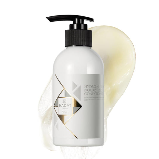 HADAT Hydro Nutrient Nourishing Conditioner – Professional Salon Formula with Biotin, Sea Minerals & Coconut Oil – Deep Moisture, Shine & Restoration for Dry, Damaged or Frizzy Hair (8.45 Fl Oz)