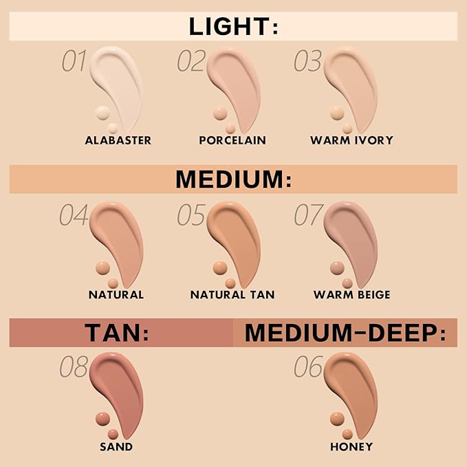 FOCALLURE 2 Pcs Liquid Foundation, Skin Evolution Foundation + Concealer, Full Coverage Foundation Makeup, Durable, Waterproof, Oil-Control, Hides Wrinkles & Lines, Natural Tan