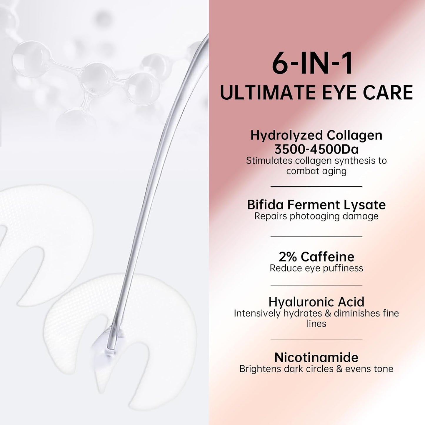 Novoy 7 Pairs Bio-Collagen Real Deep Eye Patches - 6-in-1 Retinol Overnight Eye Patches for Dark Circles, Puffiness & Wrinkles | 2% Caffeine+Hyaluronic+Niacinamide, Korean Popular Eye Mask - Lavender