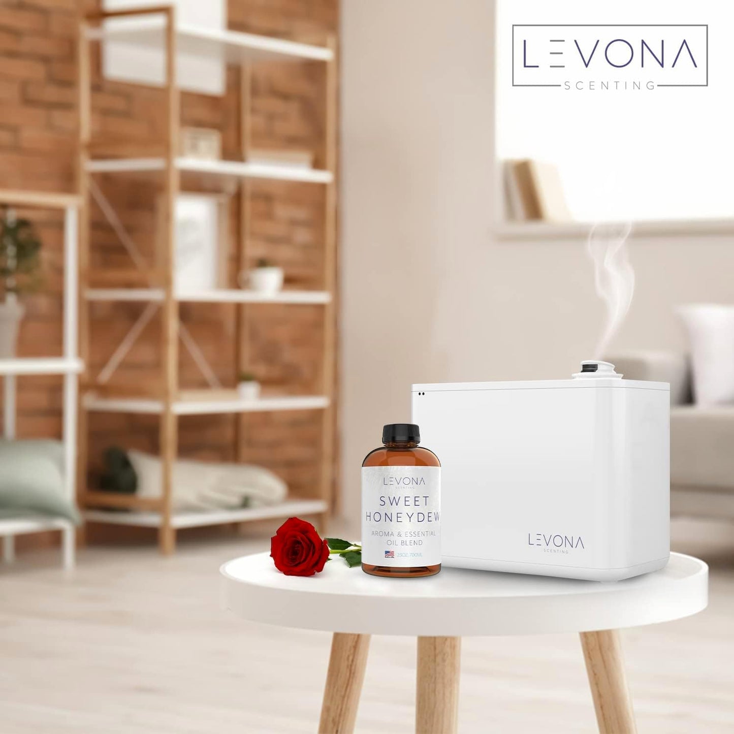 Levona Scent Oil Diffuser Essential Oils: Essential Oils Home Luxury Scents - Sweet Honeydew Essential Oil - Sweet & Fresh Notes of Nectarine and Floral Rose Essential Oil - 700 Ml Fragrance Oils