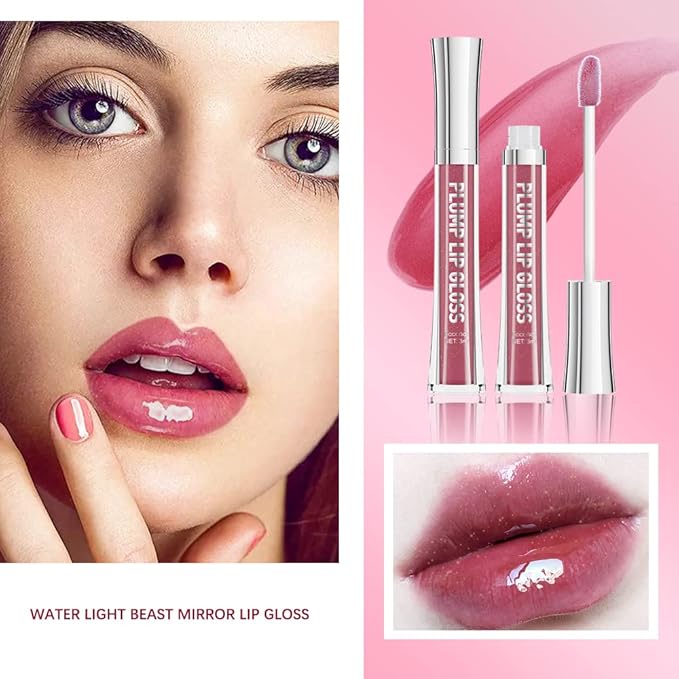 ibcccndc Lip Plumper Plumping Lip Gloss Hydrating Nourishing Lip Oil Red Liquid Lipstick Lip Care Products Mineral Oil Clear Lipgloss (1)