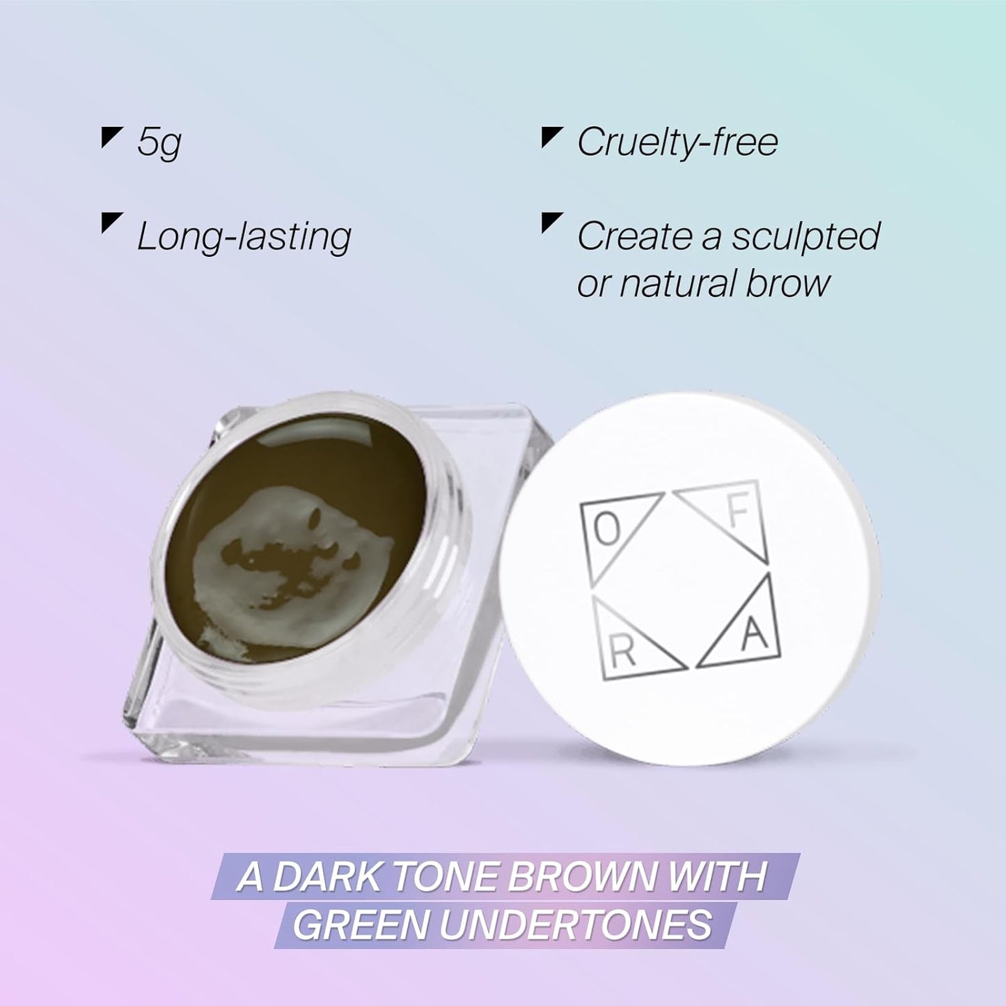 Ofra Eyebrow Gel - Khaki - Semi-Permanent Brow Gel, and Waterproof Eyebrow Filler - 5g