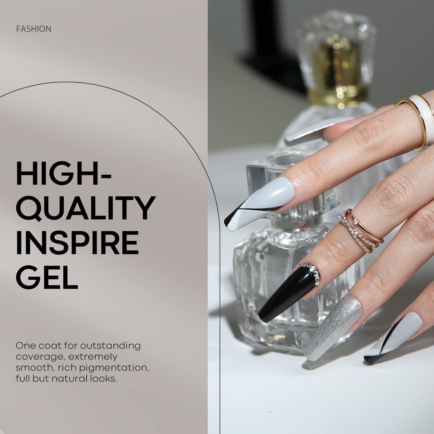 modelones Grey Gel Nail Polish Set 6 Colors, Gray Tone Dark Cloud Stone Seal Iron Fossil Shades Collection All Seasons Soak Off LED Nail Art Gel Kit Soak Off Manicure Salon DIY Home Gift