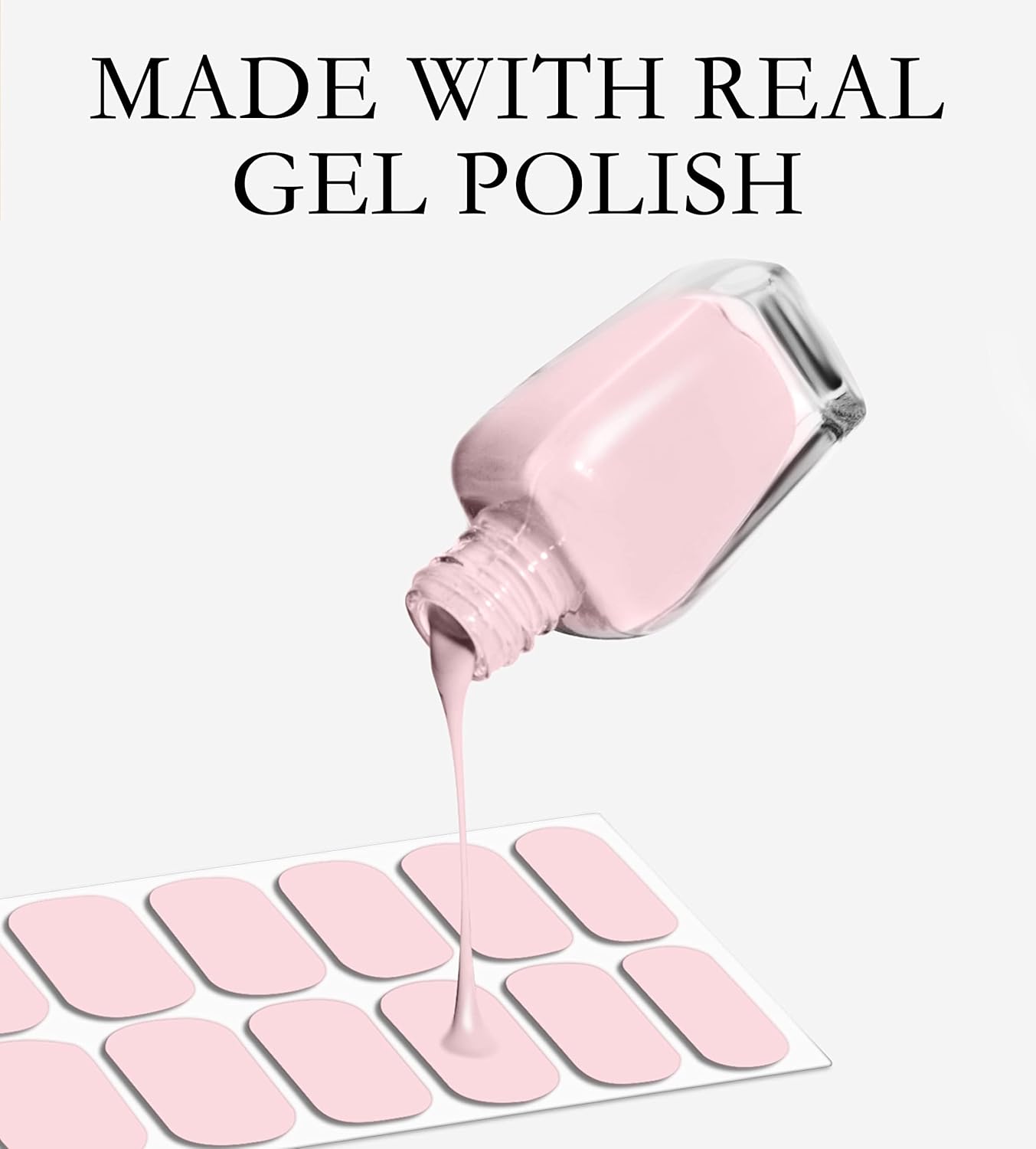 Nail Polish Strips Long Lasting, 20Pcs Wraps, Easy Apply& Remove Salon Quality Gel Nail Stickers (Dry Prune Pink)