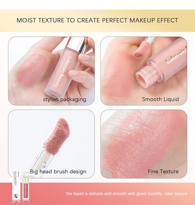 MEICOLY Matte Dewy Liquid Blush,Super Natural Cream Blush Stick for Cheeks,Silky Smooth Soft Pinch Long-Lasting Waterproof and Sweat proof Blush Makeup,Cruelty-Free,03,Hope,Cheery