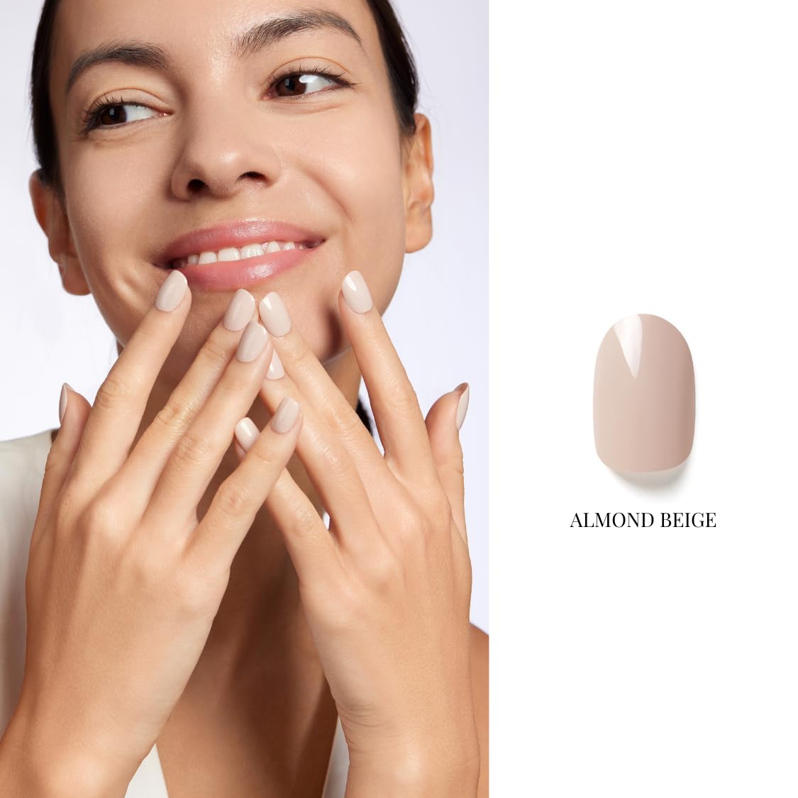 NAILOG One Step Beige Gel Nail Polish 12ml Top Coat Color Gel Base 3-In-1 Formula Soak Off UV Gel Polish for Home DIY & Gifting | Almond Beige