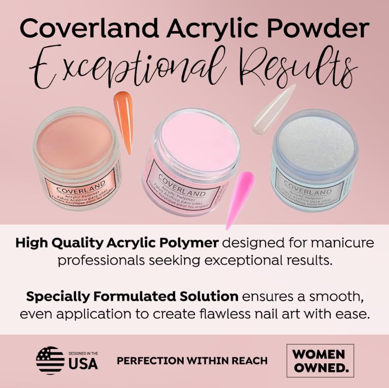 Tones Coverland Acrylic Nail Powder "Pasión" - Limited Edition Acrylic Powder for Nail Design, Sculpting, and Masking Nail Bed Imperfections - Professional Acrylic Nail Supplies - (1.5 Oz)