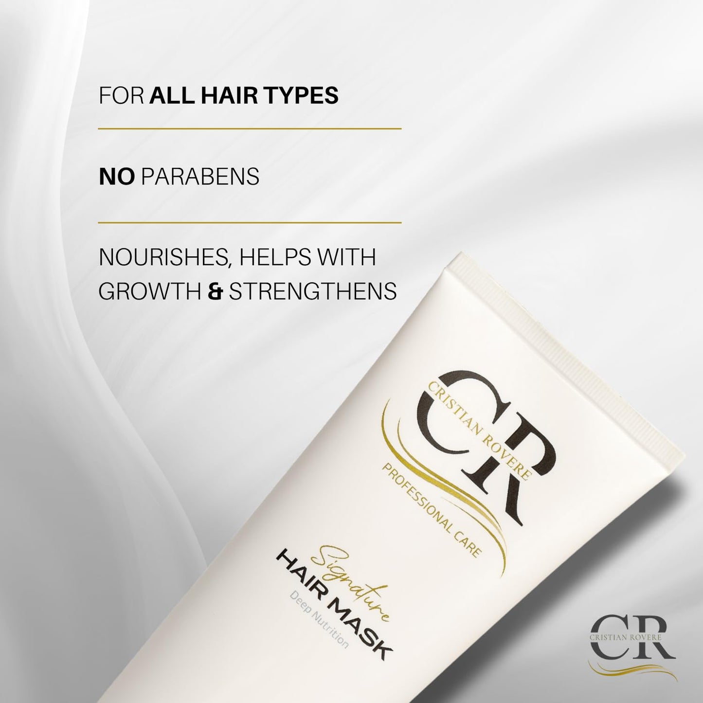 Cristian Rovere - Signature Hair Mask - Deep Conditioning Hair Mask Infused with Shea Butter & Rosemary Extract - Nourishing Hair Treatment for Dry & Damaged Hair - Paraben Free - 8 Fl Oz