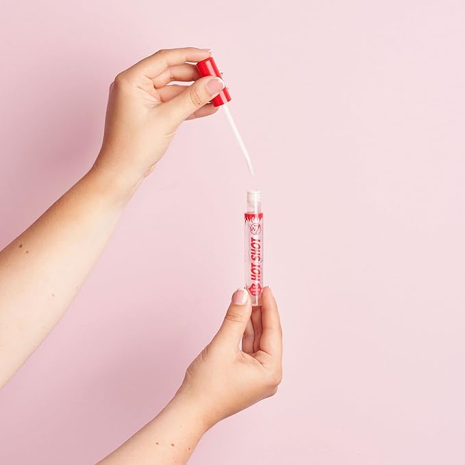 W7 Hot Shot Plumping Gloss Bundle - Enhancing Plump Effect For Fuller Lips - Clear, Natural, High Shine Finish - 2 Pack