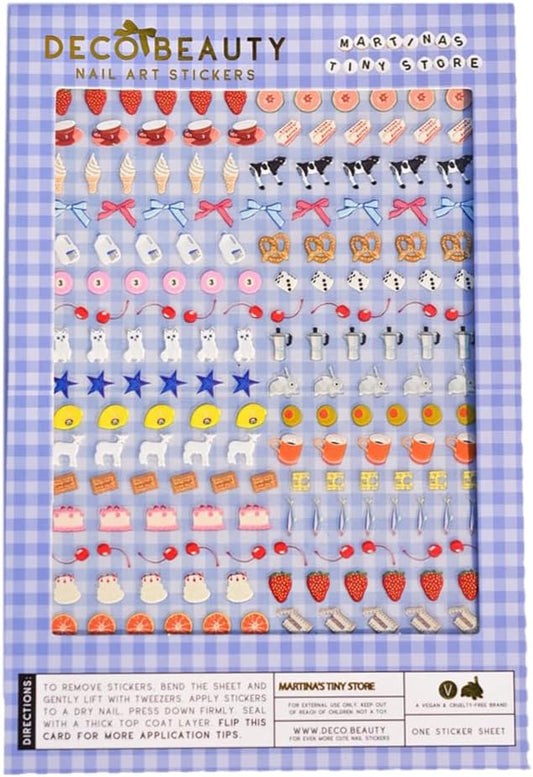 MARTINA'S Tiny Store X Nail Stickers - Lightweight & Easy-to-Apply Nail Art with Cute & Trendy Designs - Durable & Long-Lasting Nail Stickers for Women, Ideal for DIY Manicures & Salon-Quality Nails