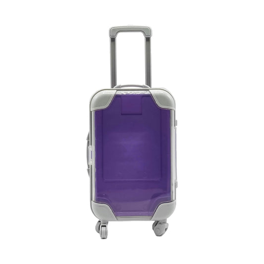 False Eyelash Storage Box, Portable Travel Organizer Mini Luggage False Eyelash Tray Makeup Tool (PURPLE)