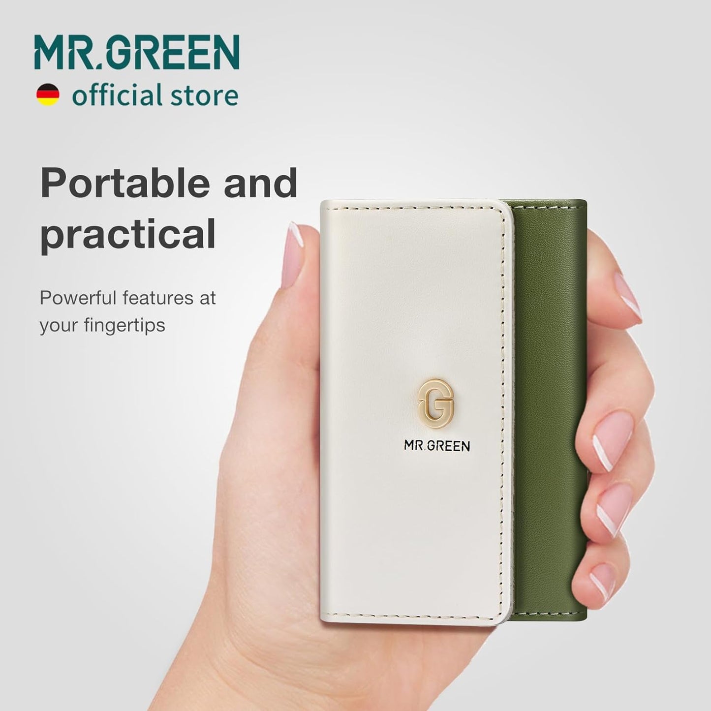 MR.GREEN Colorful Manicure Set Practical Pedicure Kits Nail Clippers Personal Care Tools Facial Hair Scissors with Fashion Case (Mr-6681 Green)