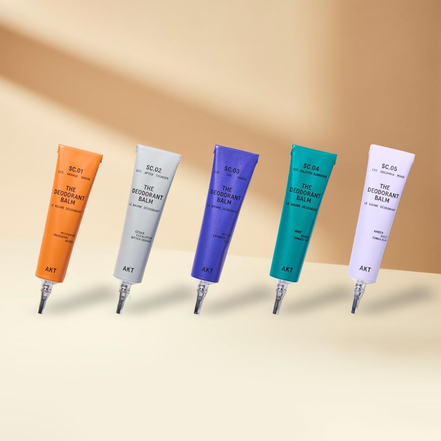 AKT Mini Deodorant Balms Discovery Set, Pack of 5 x 0.16 Fl Oz, Natural Deodorants for Men and Women, Award-Winning, Multi-use, Cream Deo Without Aluminum, Plastic Free, All Genders