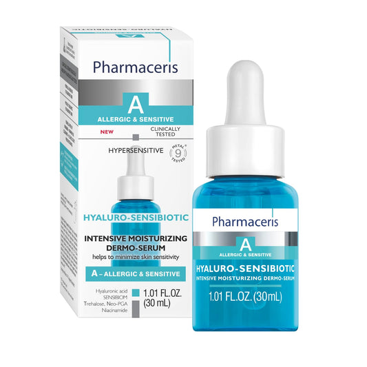 Intensive Moisturizing Serum - Instant Hydration Hyaluronic Acid, Prebiotic & Niacinamide Light Weight Moisturizer for Glow Skin, HYALURO-SENSIBIOTIC