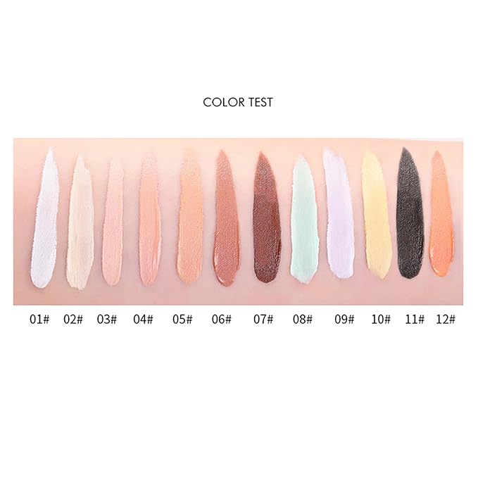 Mallofusa Single Color Face Makeup Concealer Foundation Palette Moisturizing 0.49oz (Black)