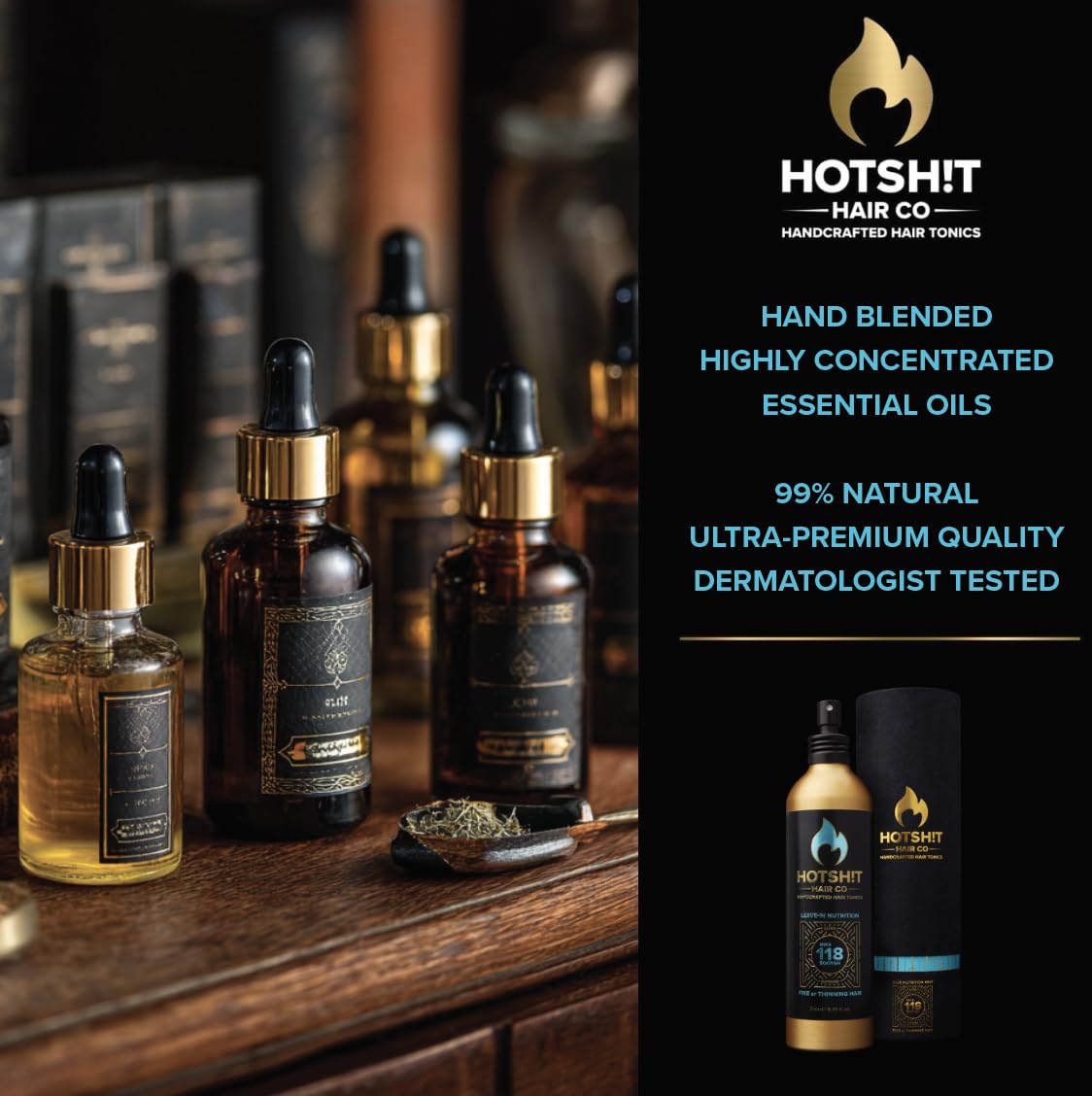 Mix #118 Hair & Scalp Nutrition for Fine & Thinning Hair – Volumizing & Thickening Spray with Castor Oil, Dead Sea Salt & Cedarwood – Boosts Strength, Retention & Fullness -8.45oz