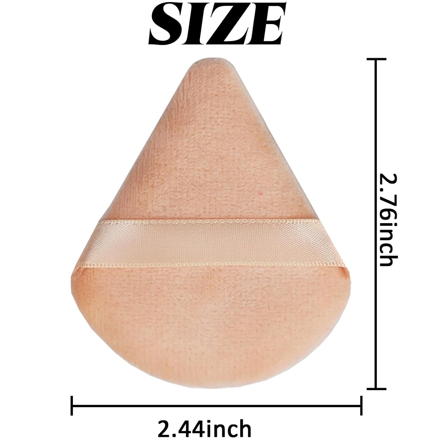 GXXMEI 30PCS Triangle Powder Puff, Setting Powder Puff for Make Up, Face Puff Pads for Loose Powder and Press Powder, Makeup Sponge Powder Applicator for Face and Eye (White, Black, Nude)