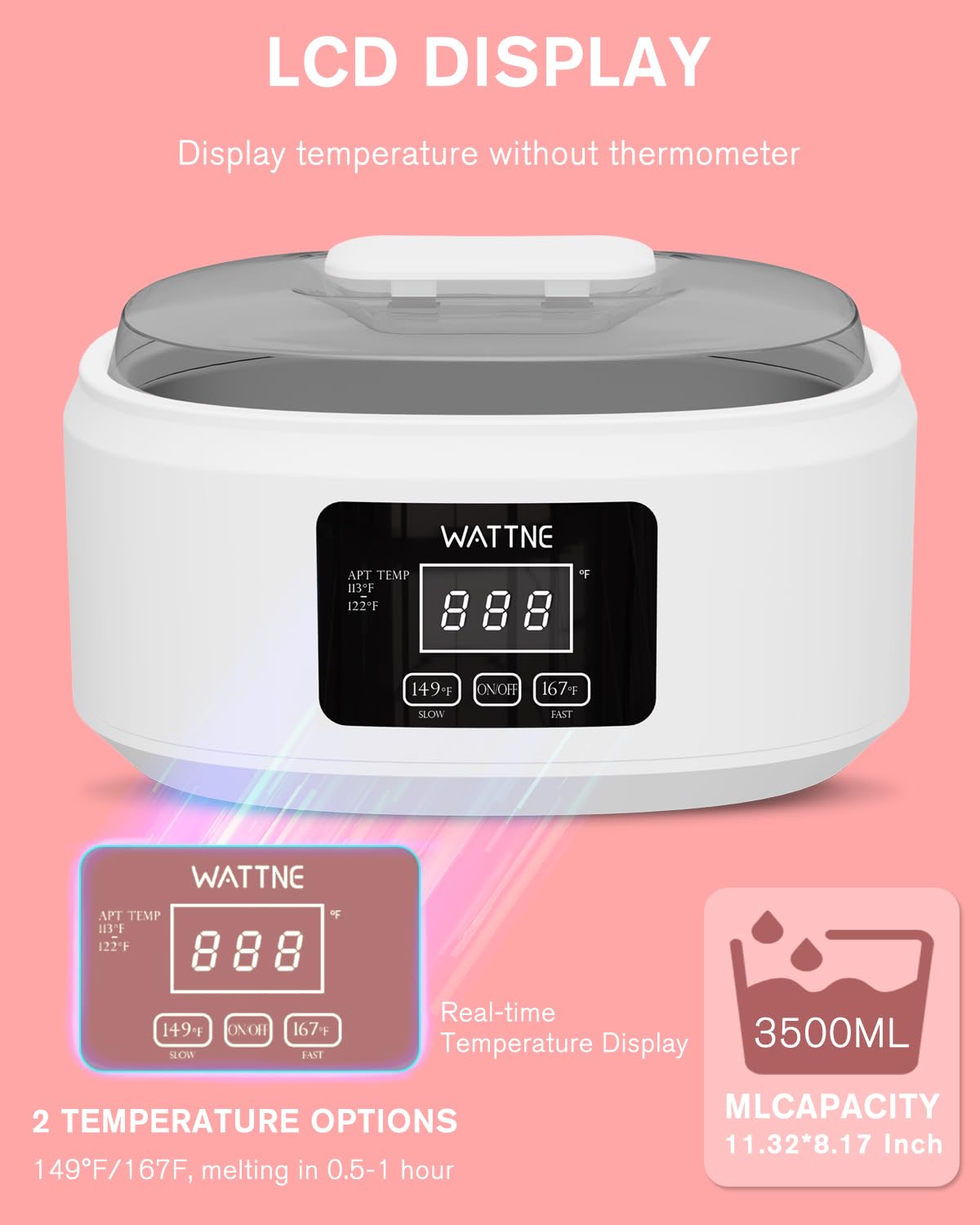 Paraffin Wax Machine for Hand and Feet -Paraffin Wax Warmer Moisturizing Kit Auto-time and Keep Warm Paraffin Hand Wax Machine for Arthritis (White)