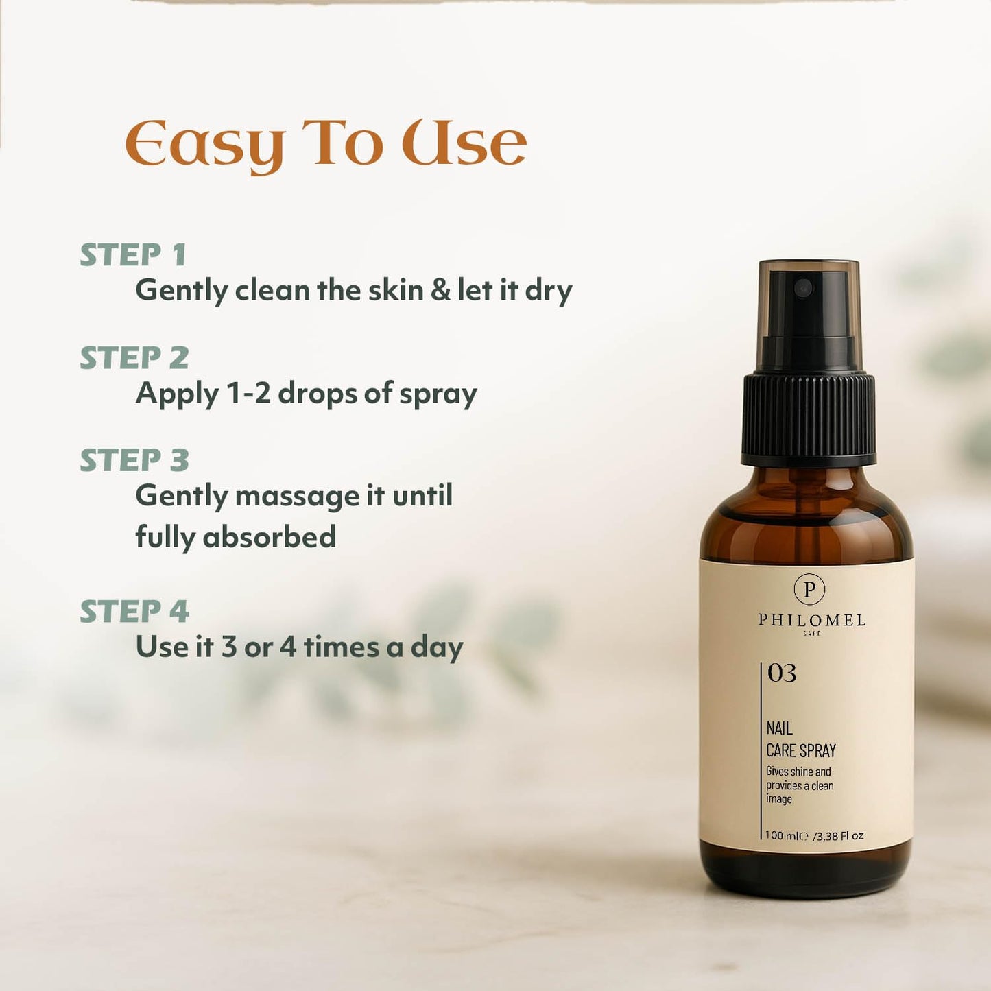 Philomel Nail Care Spray - Nail Hardener Extra Strong and Growth, Nail Strengthener and Growth