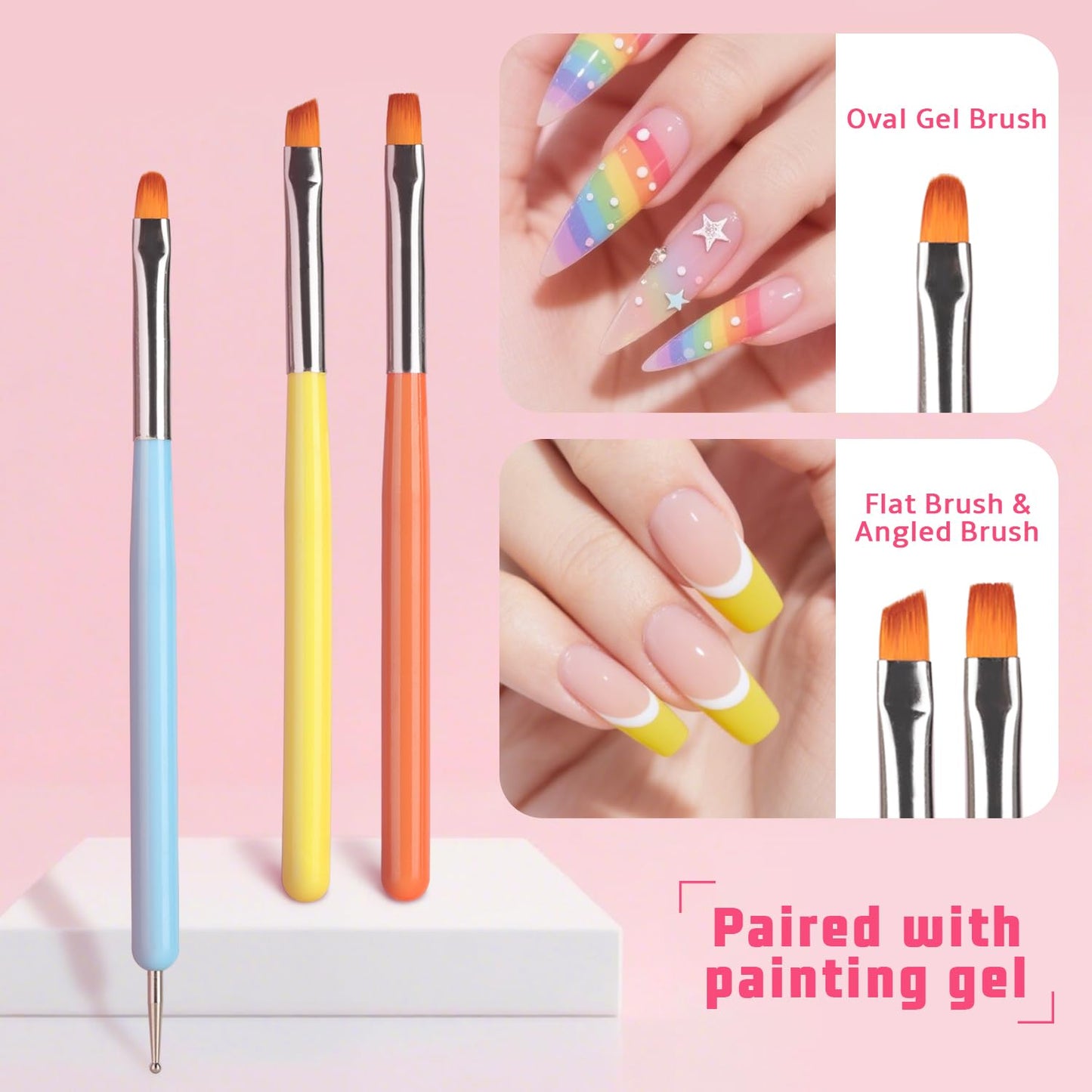 Sponge Pat Paint Nail Gel, Ombre Nails Gradient Gel Nail Blush Blooming Aura Nails Drawing Stripper Floral Painting DIY Nail Art, No Wipe, UV/LED Curing (12 Colors H)