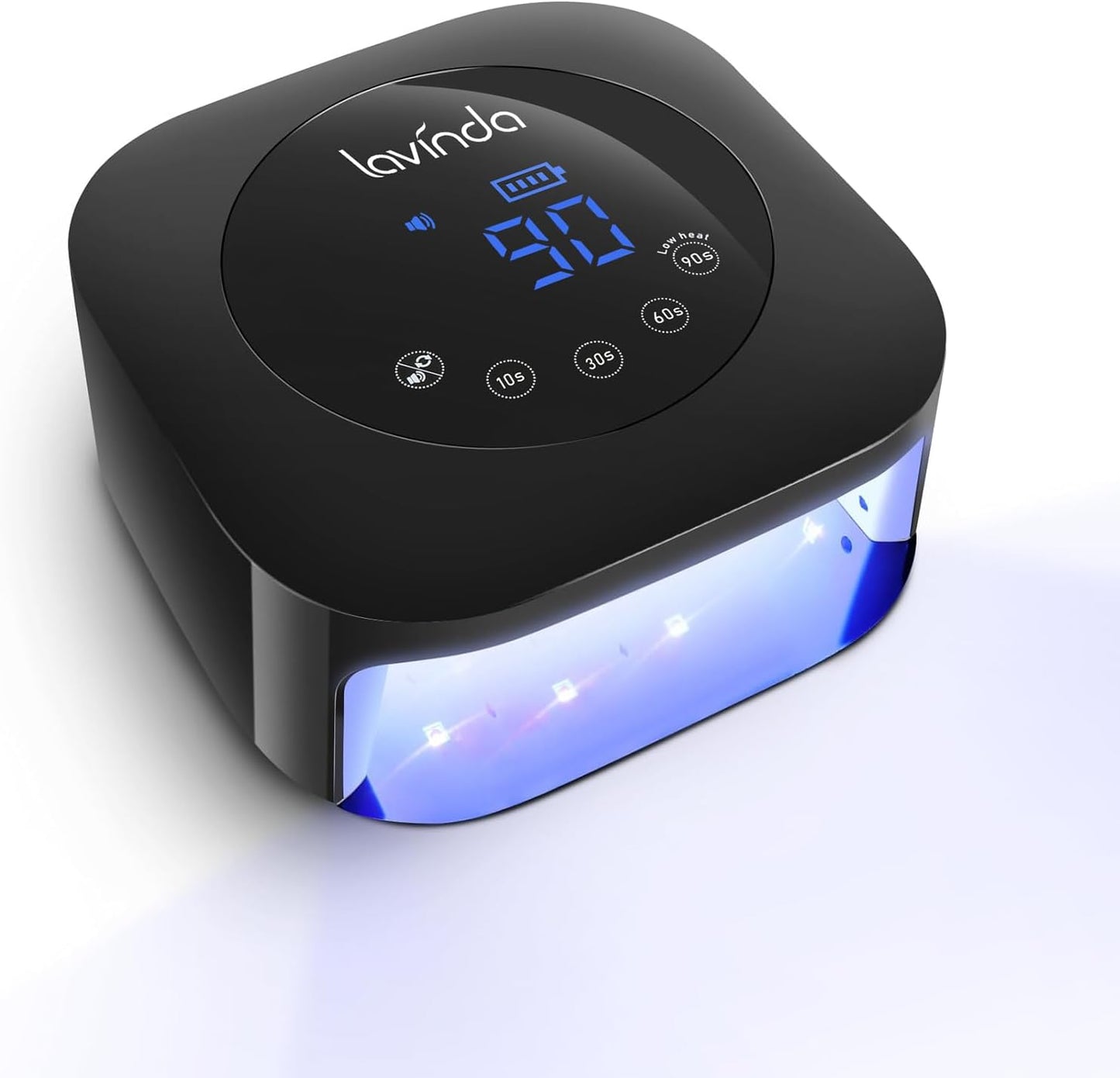 UV Light for Nails, Lavinda UV Nail Lamp 54W Rechargeable Nail Dryer Gel Polish Light with Large Touch Display, Professional Fast Curing Lamp with 4 Timer Setting Auto Sensor for Salon & Home