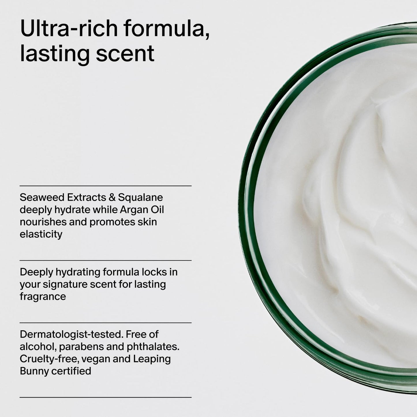 Salt & Stone Body Cream – Bergamot & Hinoki | Hydrating Formula with Seaweed Extracts, Spirulina & Squalane | Deep Hydration, Skin Barrier Repair & Healthy Glow | for all Skin Types (6.7 fl oz)