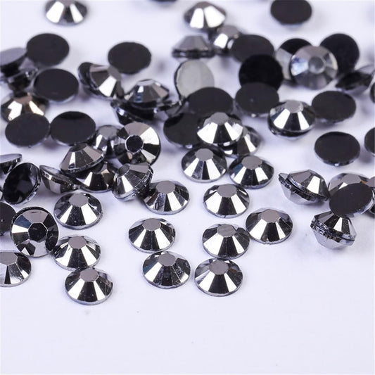 1500 Pieces SS16 4mm Flatback Rhinestones Clear Glass Round Gems Crystals for Nail Art DIY Crafts Clothes Shoes Bags （Mineral Gray）