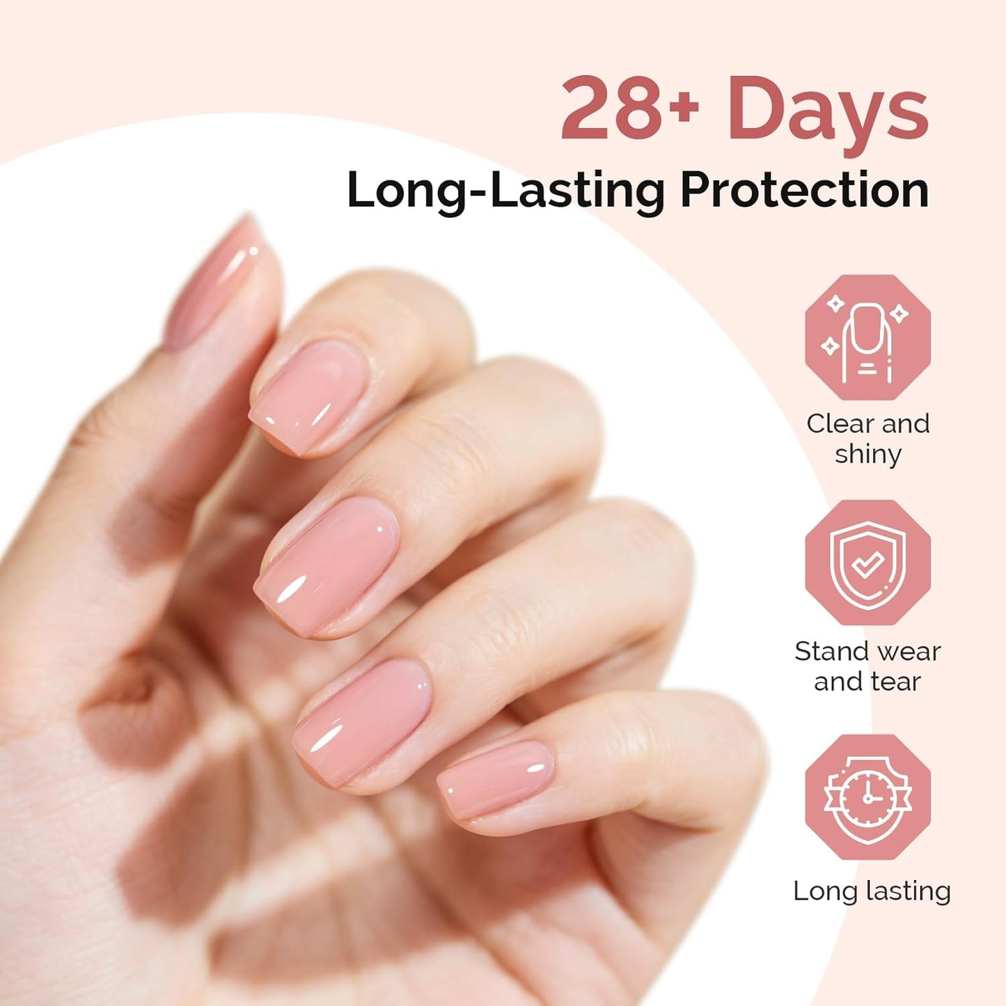 MelodySusie Top Coat Matte Top Coat Base Coat No Wipe Glossy Set Long Lasting Shine Finish Soak Off UV LED Nail Lamp Nail Art Design Manicure Kit Perfect Gifts for Women Girls 3 Pcs 15ml Clear