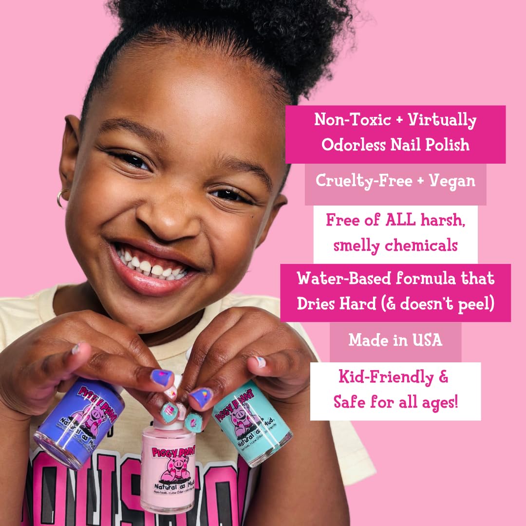 Piggy Paint Happy Hands Set (3 Polish + Nail Art)