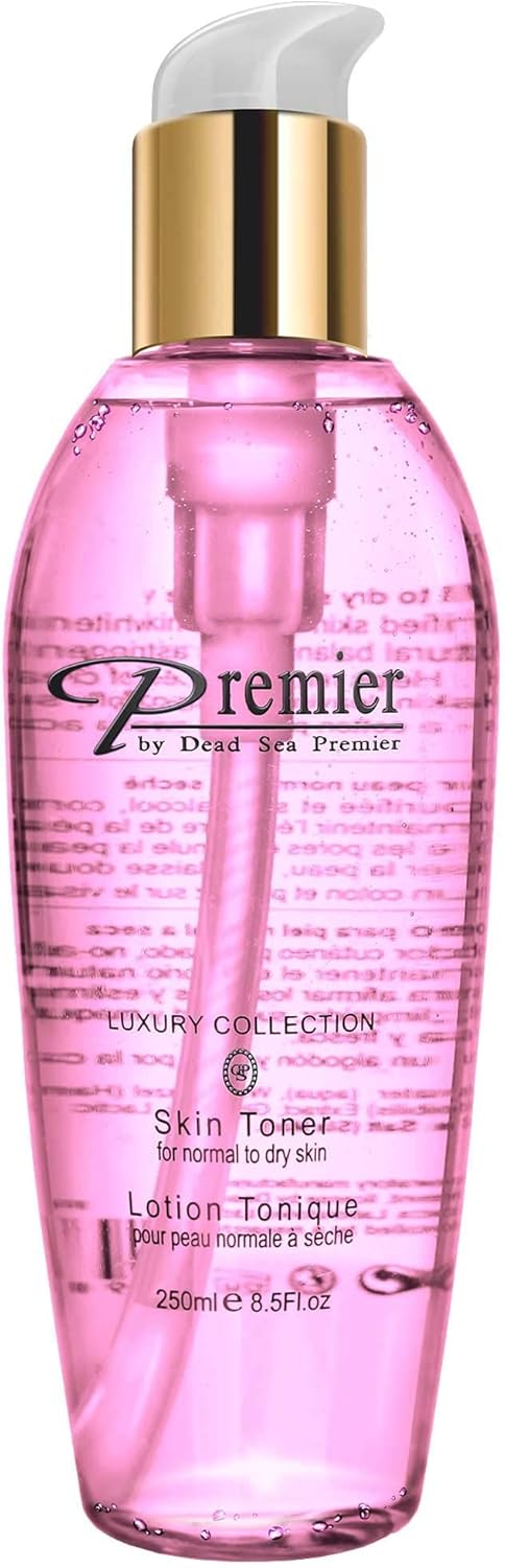 Premier Dead Sea Skin Toner Normal to Oily Skin, pH 5.5 Balancing, Alcoholic Cleanser That is mild and Gentle to Skin, with Natural Ingredients of Witch Hazel and Minerals 8.5fl.oz