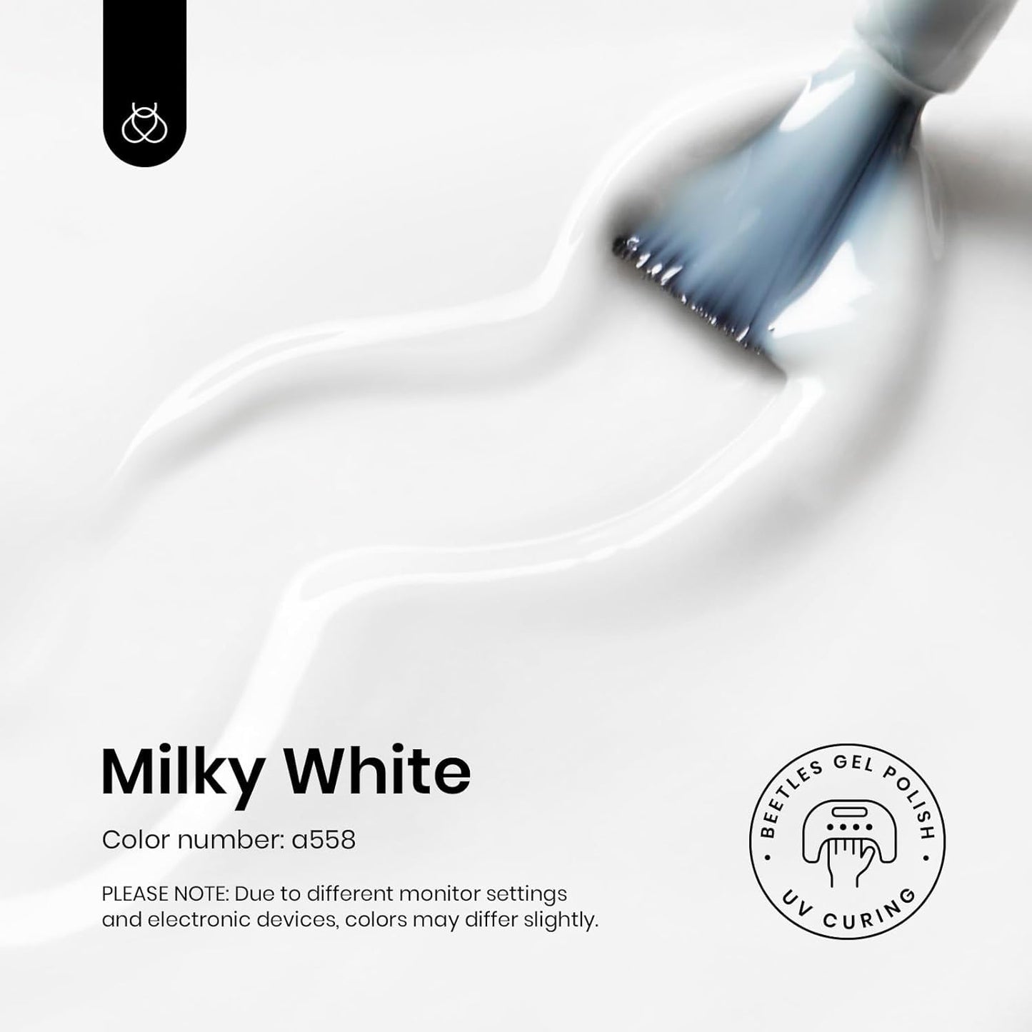 Beetles Milky White Gel Nail Polish - 15ml Neutral Jelly Nude Nail Polish Base Color Nail Concealer Sheer Translucent Effect Soak Off UV LED French Nail Art Salon DIY Manicure Gift for Women 0.5Oz