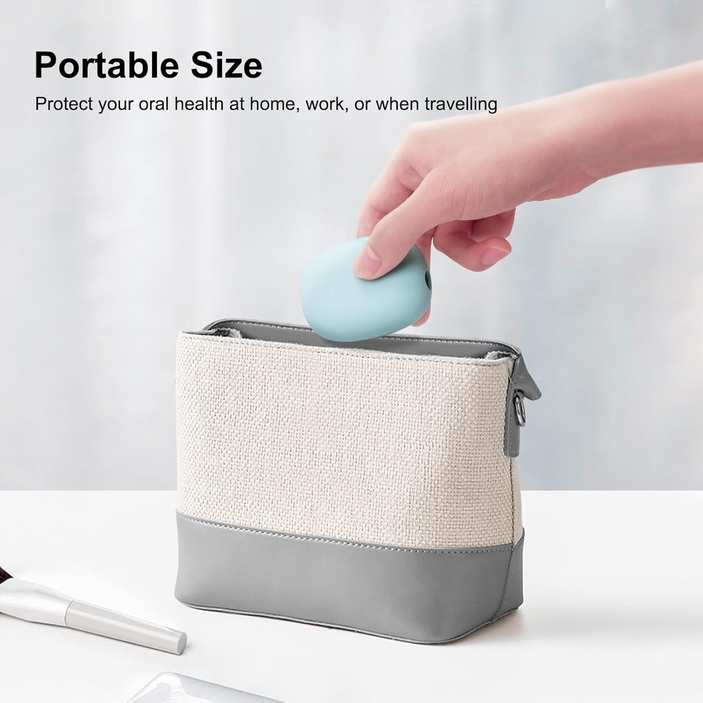 Toothbrush Holder, Toothbrush Cleaner Case, Portable USB Charging Toothbrush Cover with U V-C Light, Travel Toothbrush Holder (Blue)