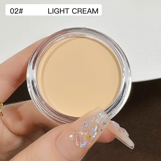 7 Color Solid Concealer Full Coverage Correcting Cream Concealer Waterproof Long-lasting Under Eye Concealer for Dark Circles Color Corrector Pro Concealer (Color 02)