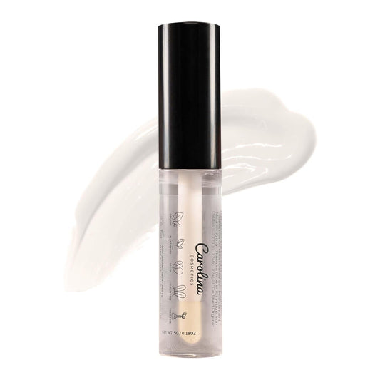 Clear Quartz Lip Gloss with Sunflower Seed Oil - Hydrating, Vegan, Non-Sticky - With Cacao & Grape Seed Oils - 5g/0.18oz