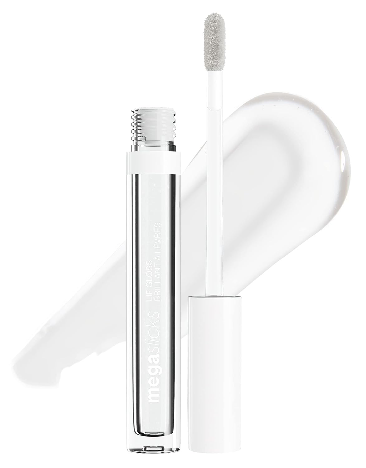 wet n wild Bare Focus Clarifying Finishing Powder Matte Pressed Setting Powder Medium-Tan and Mega Slicks Lip Gloss Long Lasting Hyaluronic Acid High Shine Crystal Clear