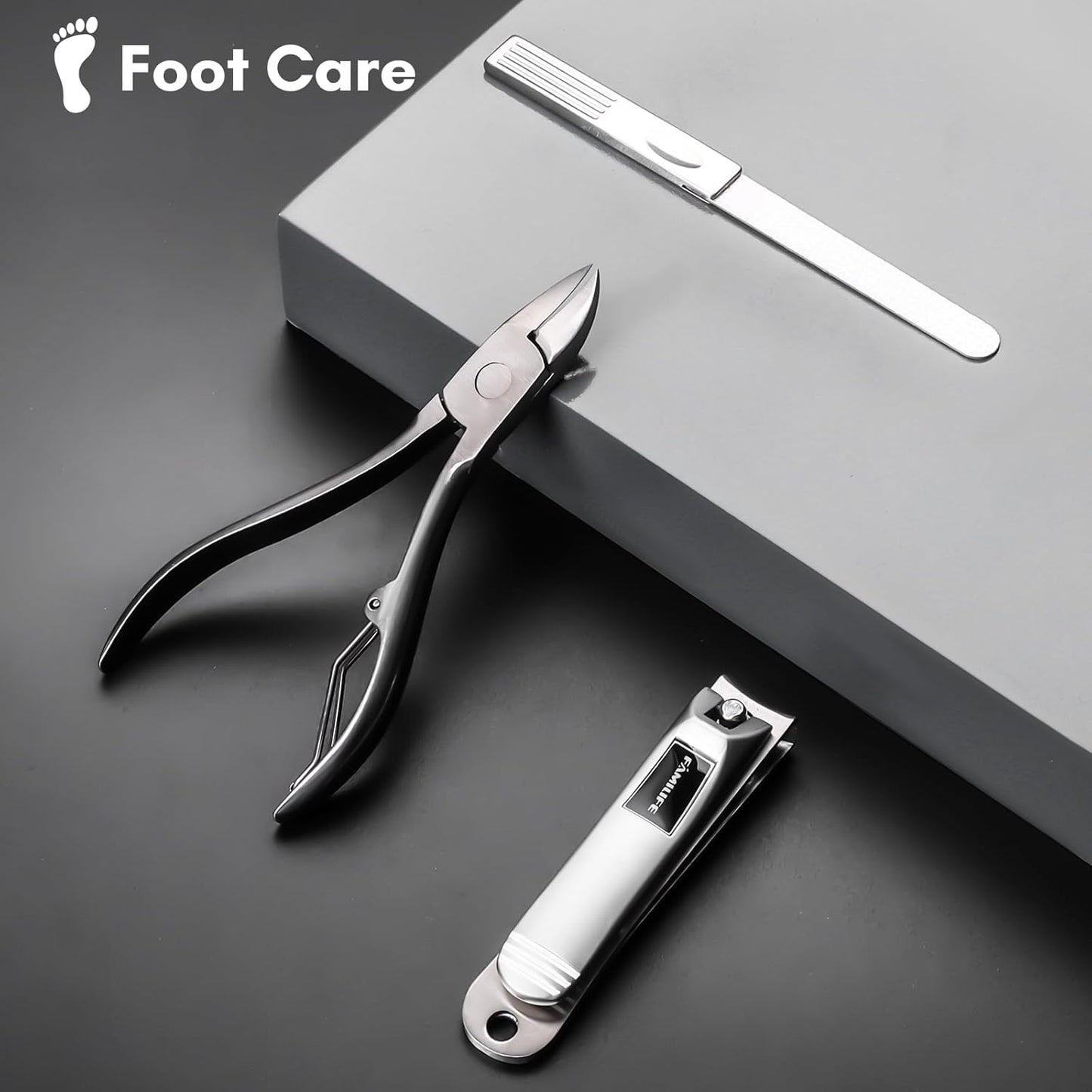 FAMILIFE Manicure Set, Professional Manicure Kit Nail Clippers Set 11 in 1 Stainless Steel Pedicure Tools Nail Kit Men Grooming Tool with Portable Brown Leather Travel Case Luxury Gifts for Him