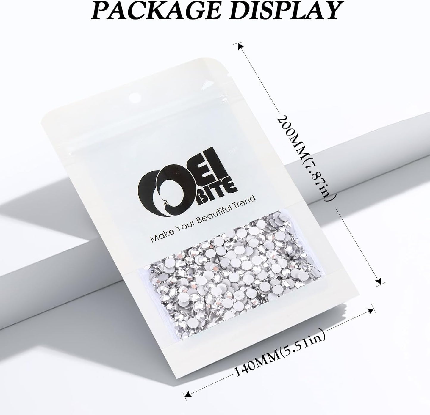 Silver Flatback Rhinestones, Glass Rhinestones for Nail Art and Craft, Glue Fix, Loose Crystal Gemstones(Silver, SS12, 2880pcs, 2.9-3.0mm)