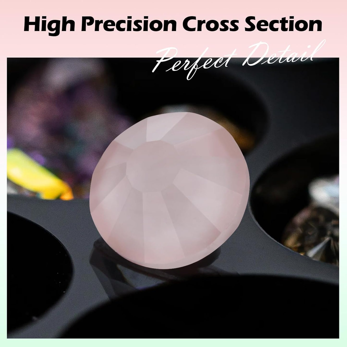 Mocha Lt.red Flatback Rhinestones, Glass Rhinestones for Nail Art and Craft, Glue Fix, Loose Crystal Gemstones(Mocha Lt.red, SS8, 1440pcs, 2.3-2.5mm)