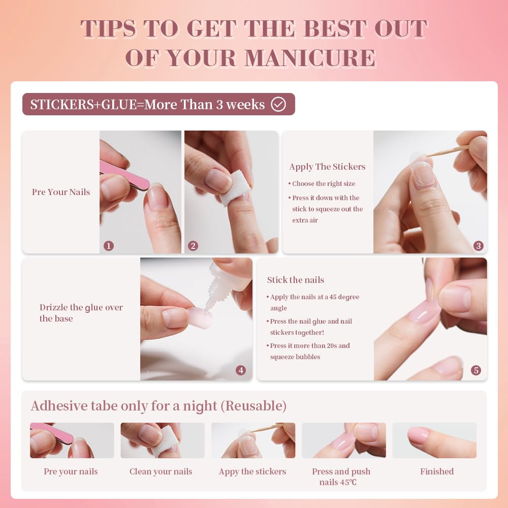 Blue Ombre Press On Nails Short Almond, Fall Fake Nails with Blue French Tip and 3D Daisy Flower Design, Glossy Gel Finish Acrylic Nails, Reusable Glue On Nails Kit for Women, 24 Pcs, Daisy Skies