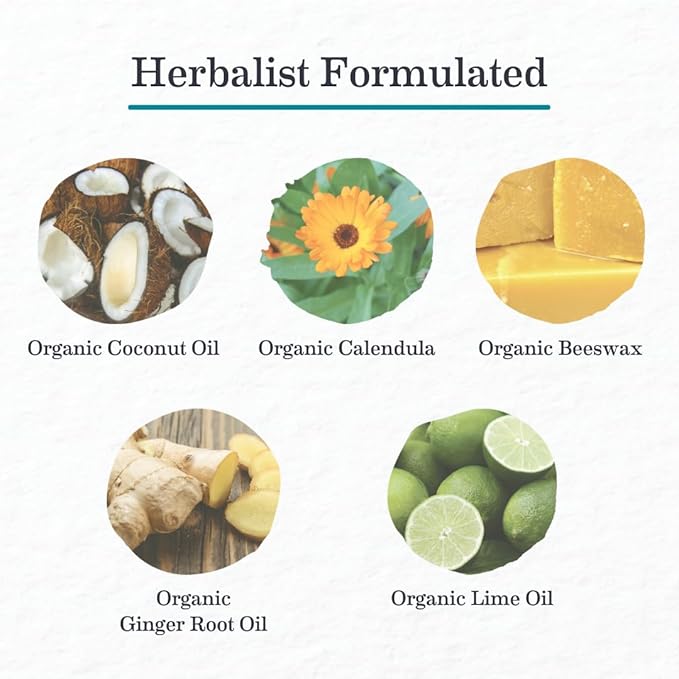 Earth Mama Ginger Fresh Deodorant | Safe for Sensitive Skin, Pregnancy and Breastfeeding, Contains Organic Ginger and Lime, No Baking Soda or Aluminum, 2.65-Ounce