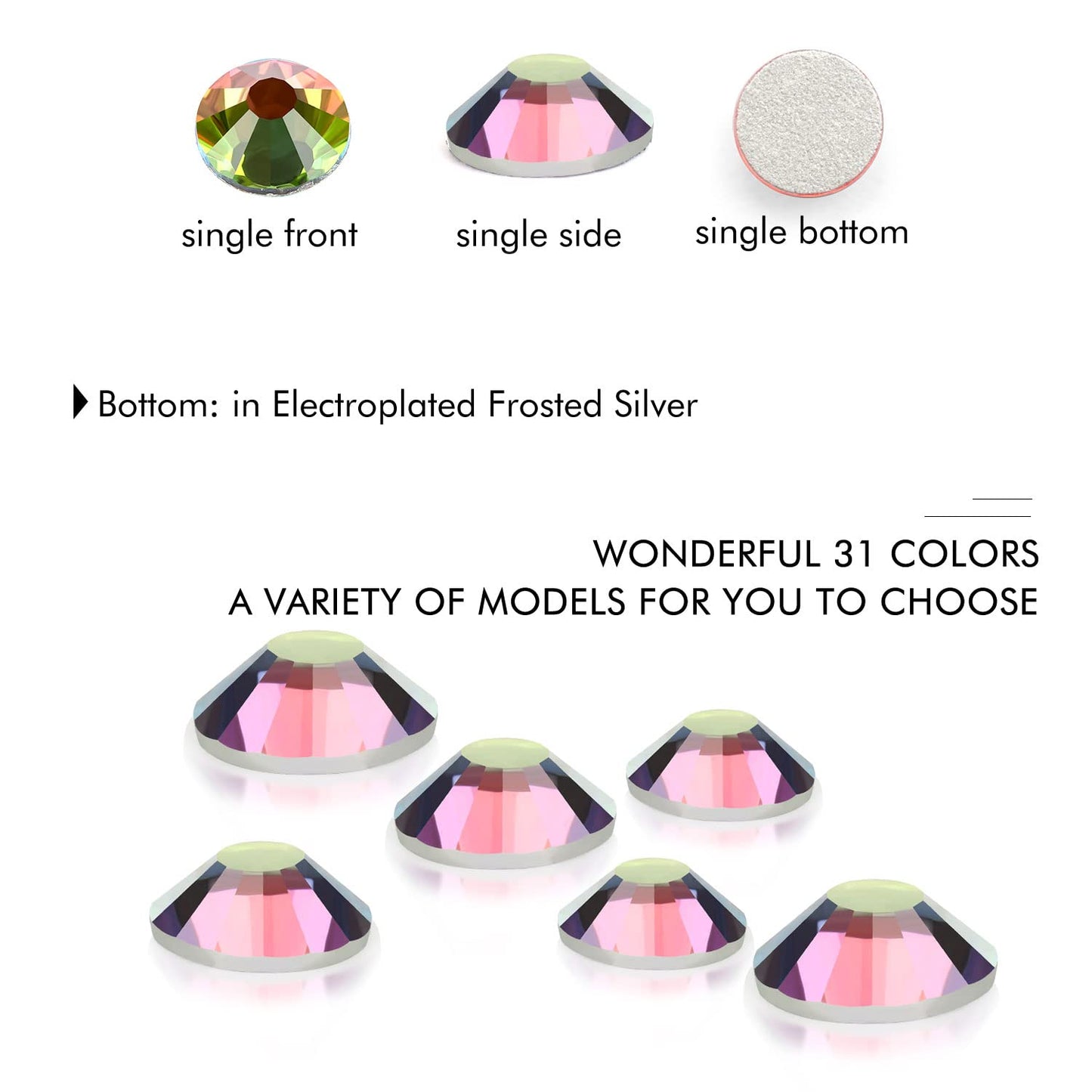 288Pcs Blaze Crystal Rhinestones,Glass Flatback Rhinestones Gemstones for Nail Face Makeup Art Crafts Clothes Decoration-(SS30,6.5mm,Blaze)