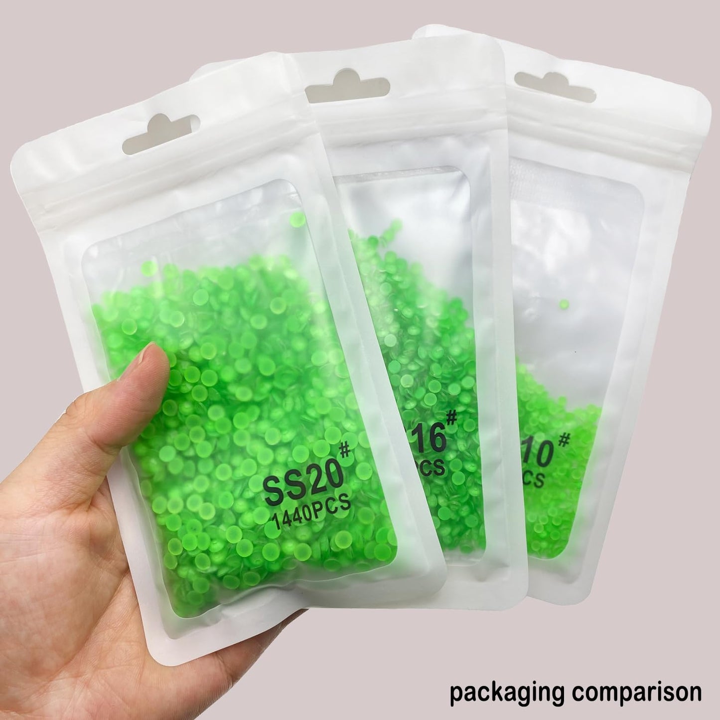 Flatback Glass Rhinestones,Bedazzler Gems 1440pcs Non Hotfix Crystal Rhinestones for Nail Charms Crafts Clothes Tumblers,Light Green Neon,SS10