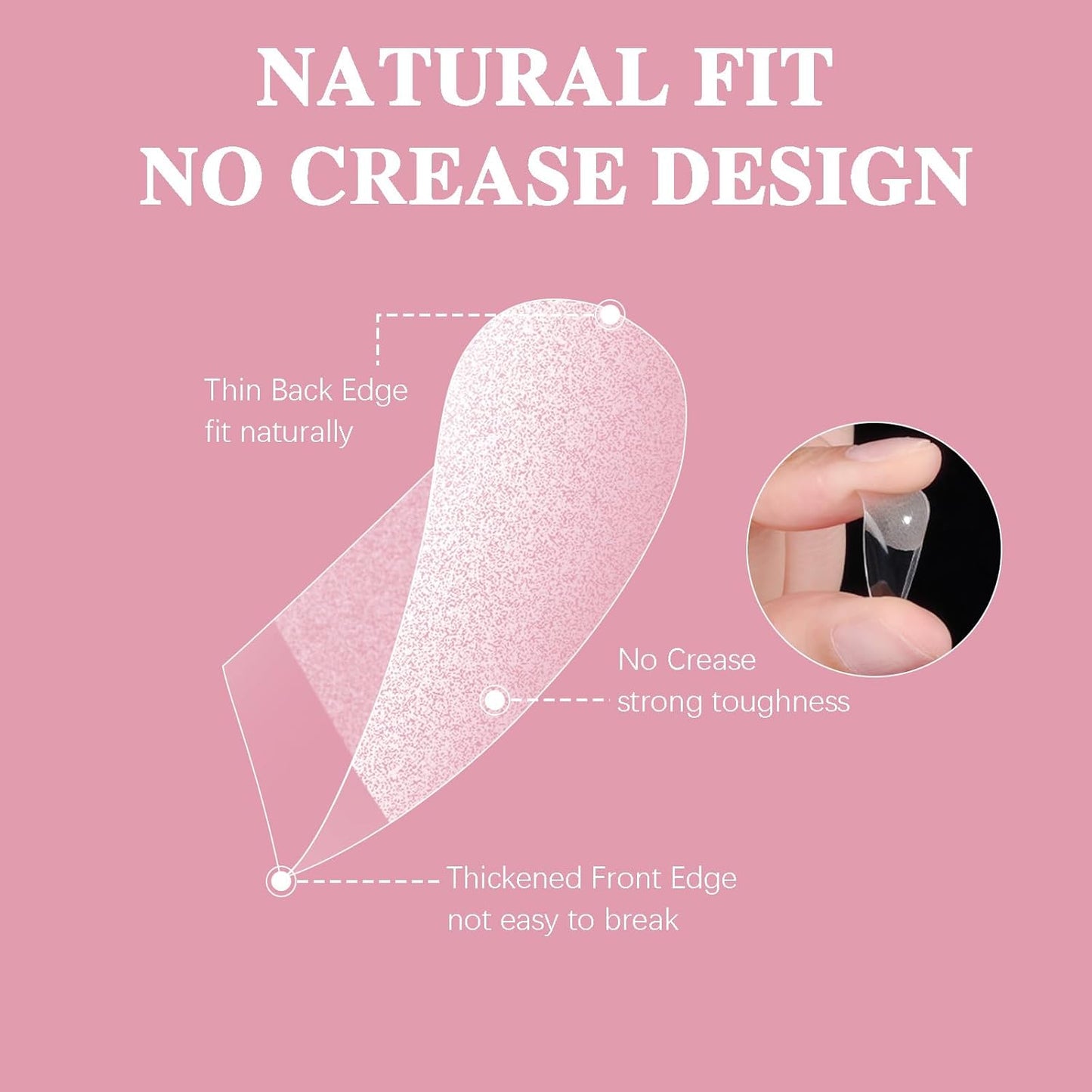 Extra Short Square Nail Tips, SSWSBYKE Gel Acrylic Nail Tips for Full Cover Pre-Shaped Fake Nails Tips Half Matte Press On Nails for Extension Home DIY Salon 300pcs 15 Sizes