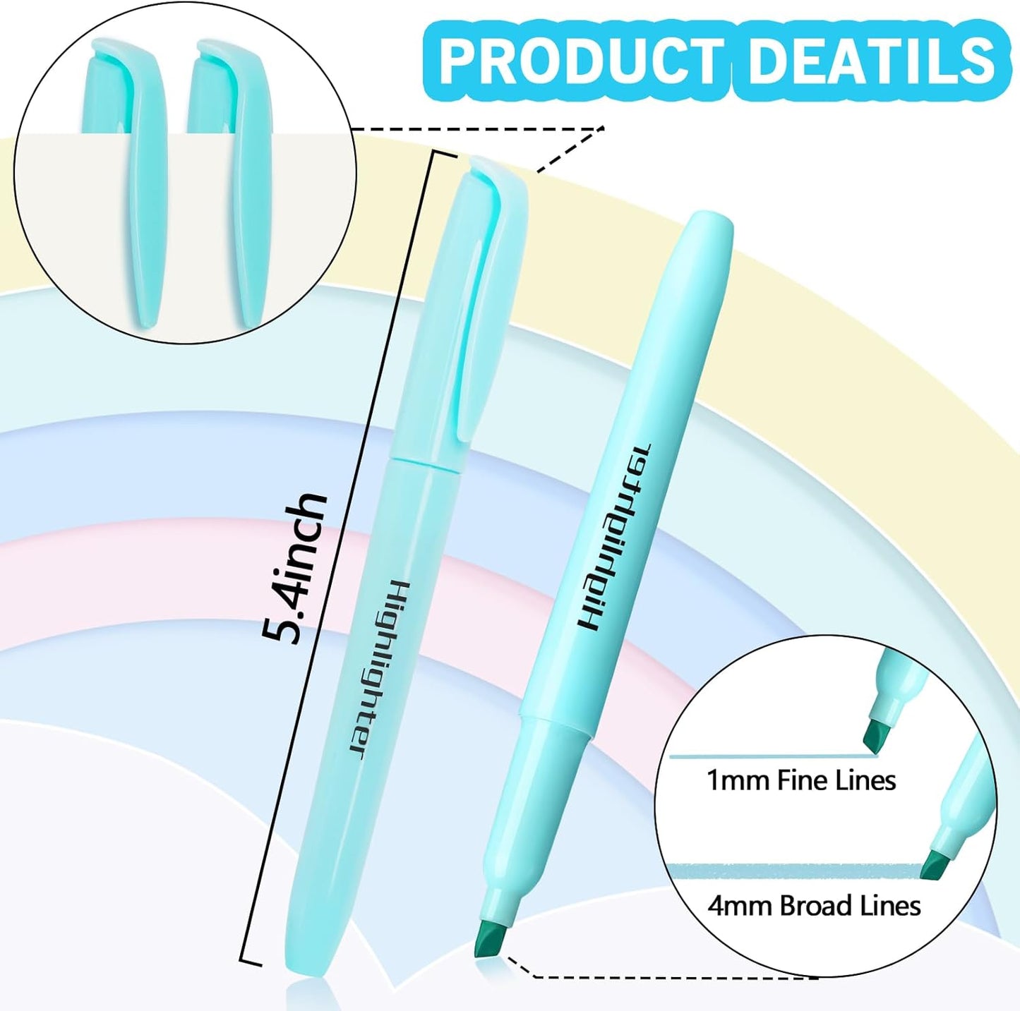 Highlighters Bulk, Chisel Tip Dry-Quickly Highlighter Markers, 108 Count-6 Assorted Colors Highlighters Bulk Pack for Adult Kids, Office Classroom Must Have, School Supplies for Teachers
