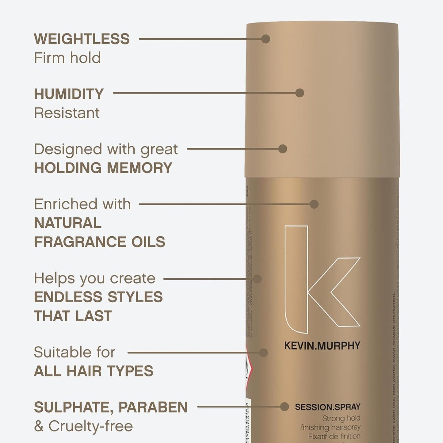 Kevin Murphy Session Strong Hold Finishing Spray, 10 Ounce