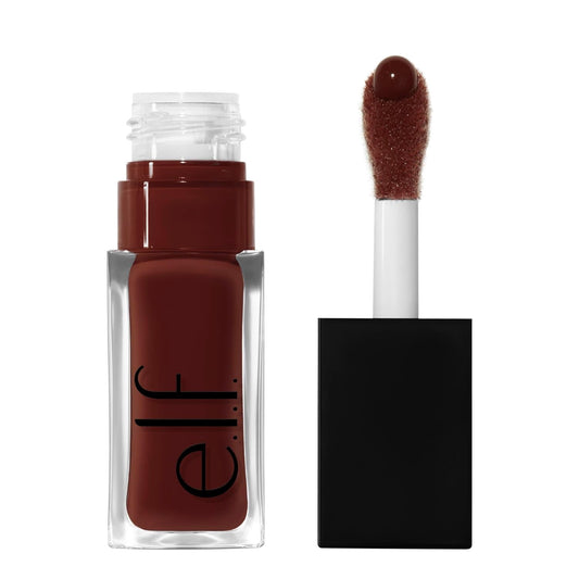 e.l.f. Glow Reviver Lip Oil, Nourishing Tinted Lip Oil For A High-shine Finish, Infused With Jojoba Oil, Vegan & Cruelty-free, Hot As Fudge