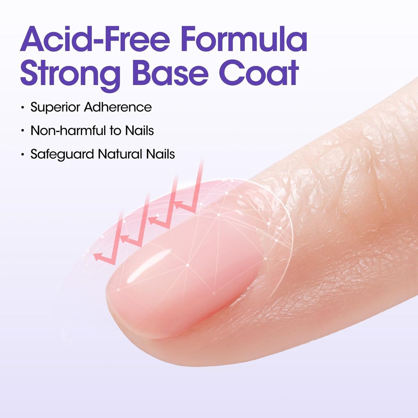 GELLEN Gel Base Coat, 18ml No Sanding Needed Clear Gel Nail Polish, Nail Salon Manicure Nail Base Coat Polish, Gift for Women